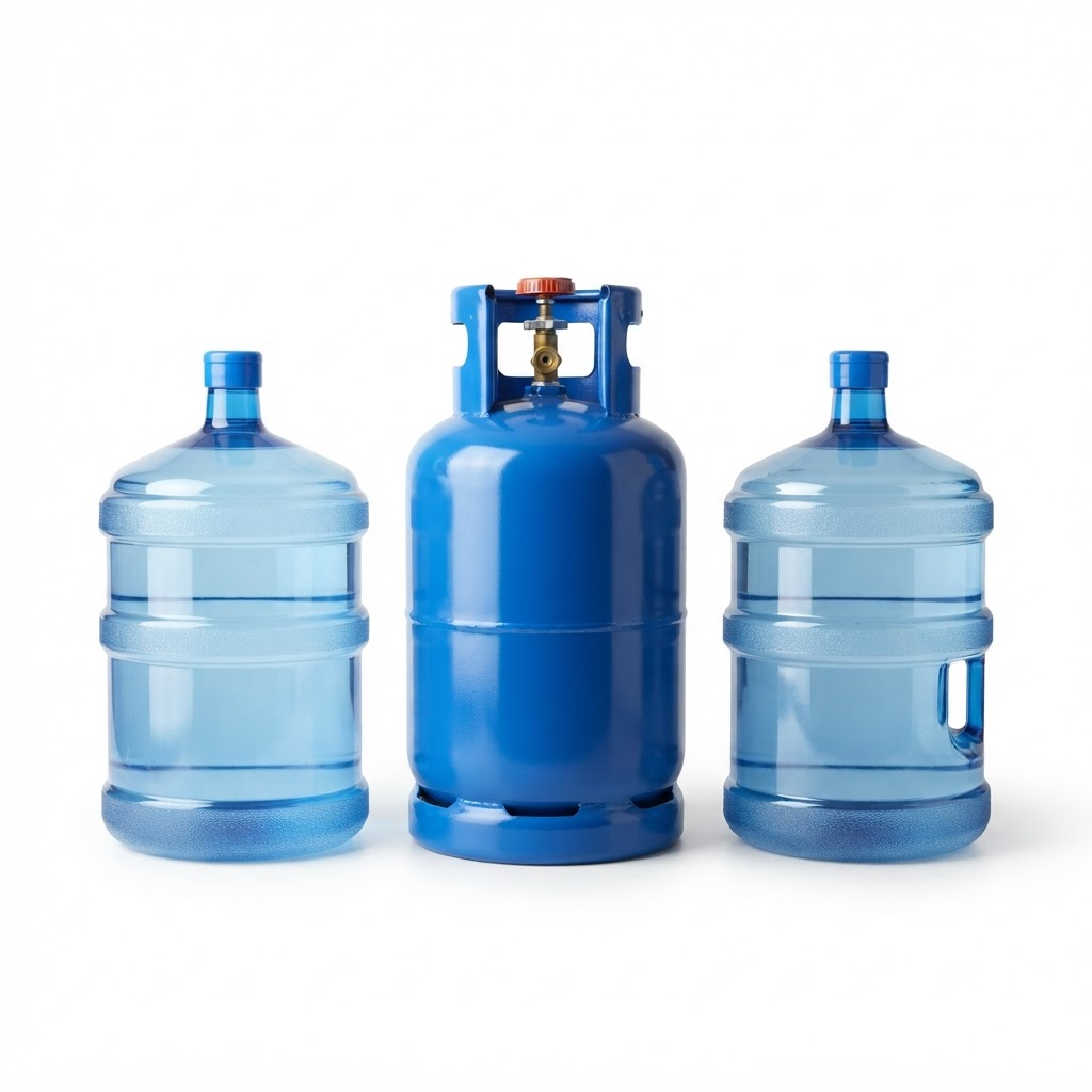 01 Gás + 02 Águas 20L